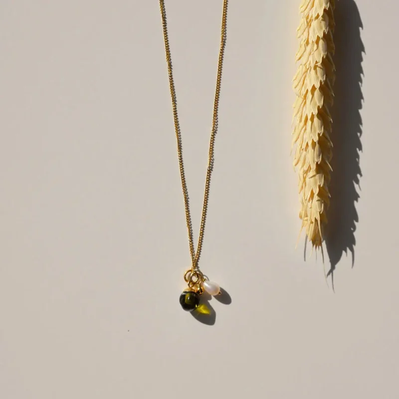 You are my universe. Charm Necklace - Green with charms - Image 2