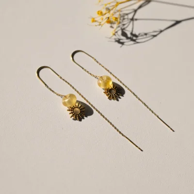 Earrings Pearl - Sunshine.