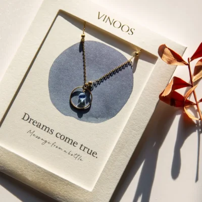 Necklace Circle Blue - Dreams come true.