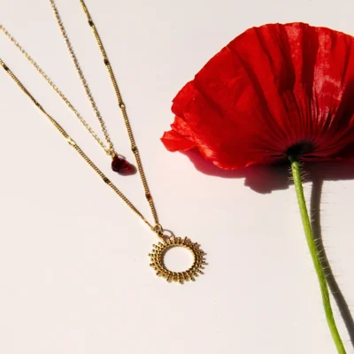 Necklace Sun Merlot - You are beautiful (3 pcs)